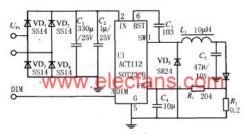 ACT112 降压-升压电路(应用电路)