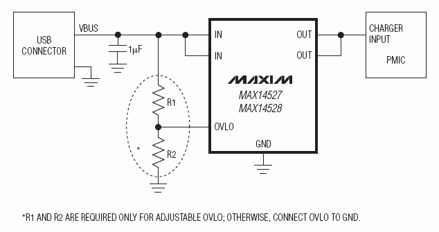 MAX14527, MAX14528: Typical Application Circuit