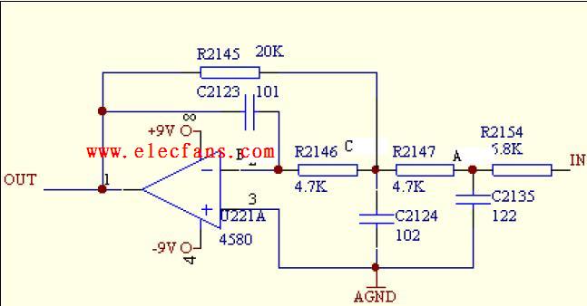 有源低通滤波器电路图-电子电路图