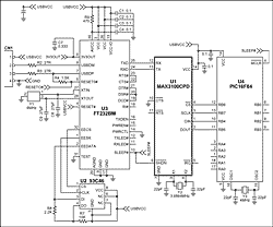Figure 1. MAX3100 application schematic.