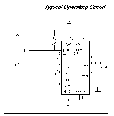 DS1305：典型工作电路