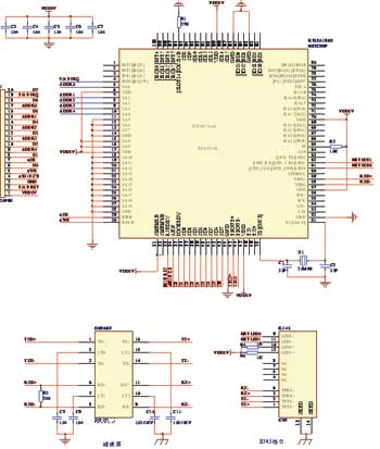以太网芯片RTL8019AS外围电路原理图