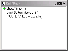 图12. IAR Embedded Workbench中的Call stack窗口