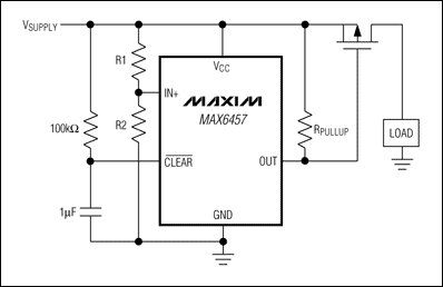 图2. 当监控电路检测到过压情况时，p沟道MOSFET断开电源。