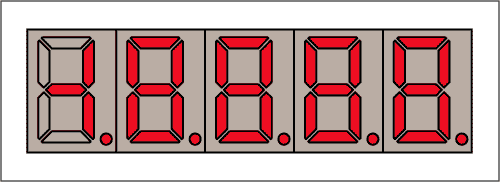 Figure 3. 4-1/2 digit display with all segments lit.
