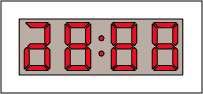 Figure 3. 4-digit clock display for either 24-hour time and 12-hour time.