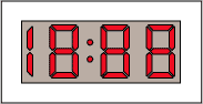 Figure 4. 4-digit clock display for 12-hour time only.