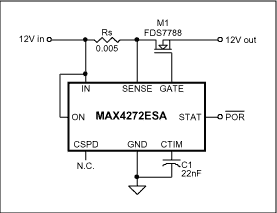 图1. 典型的热插拔控制电路