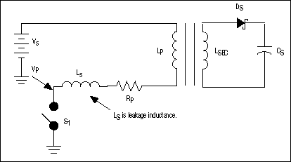Figure 4. Model of the flyback transformer primary.