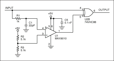 Figure 1. This circuit doubles the input frequency.