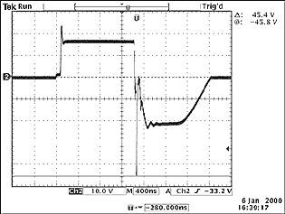 Figure 4. Waveform at transformer secondary.