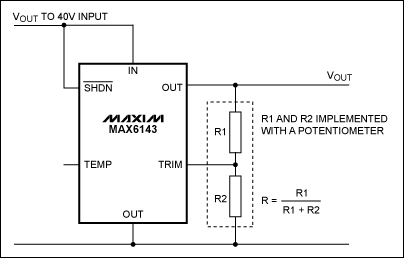 Figure 4. Typical operating schematic for the MAX6143.