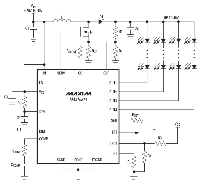 MAX16814: Typical Operating Circuit
