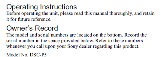 索尼(SONY)数码相机 DSC-P31\/P71英文使用说
