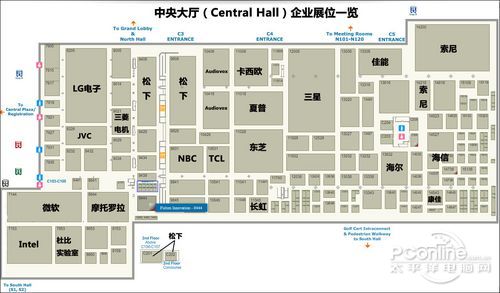 CES2011中央展厅主要企业分布