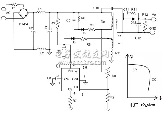 AP3968/69/70的典型单输出应用及电压电流特性