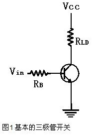 三极管电子开关的基本电路图