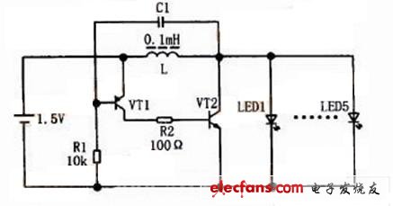 LED手电筒驱动电路图