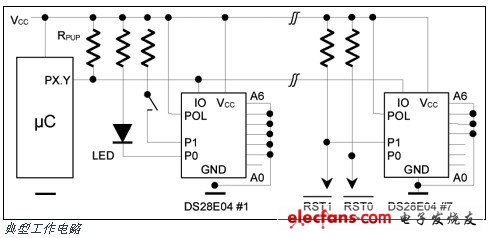 DS28E04-100 4096位,1-Wire EEPROM芯片