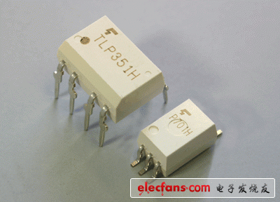 IGBT栅极驱动器光电耦合器产品照片: TLP351H, TLP701H。