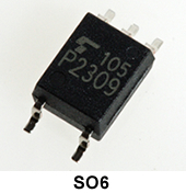 保证在 110 度条件下运行的 3.3V/5V 驱动高速逻辑 IC 耦合器产品照片: TLP2309.