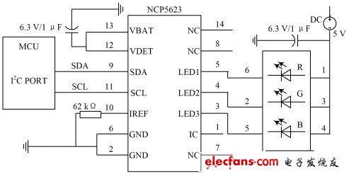 图1 三原色LED驱动硬件结构图
