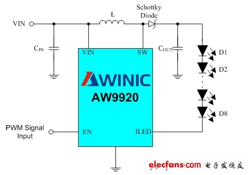 图6.AW9920典型应用图