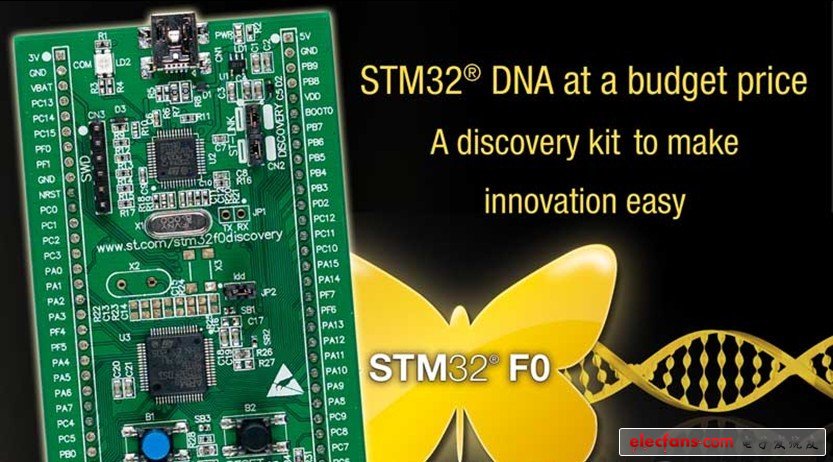 意法半导体量产STM32 F0系列入门级MCU