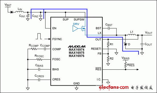 图2b. 图2a所示直流电流路径的交流分支