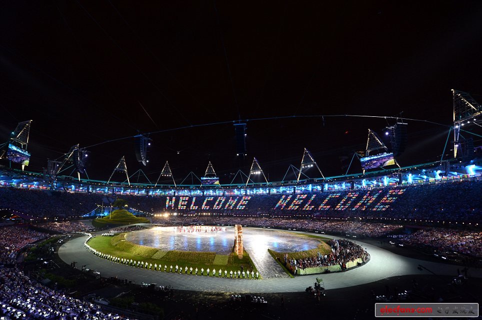 伦敦奥运会主场馆伦敦碗:360度全彩LED显示