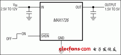 MAX1725，MAX1726：典型工作电路