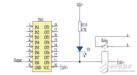 图5 继电器输出电路。
