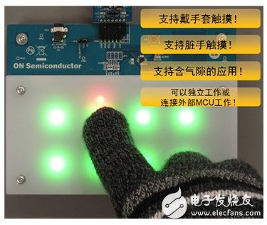图5：LC717A系列触摸传感器提供高灵敏度，即使戴手套也可自如操作