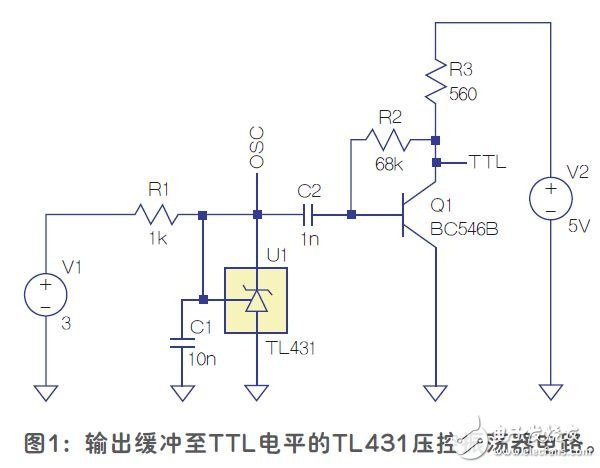 采用TL431基准的压控振荡器