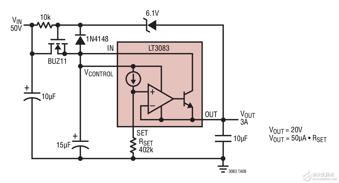 LT3083 高电压稳压器LT3083 High Voltage Regulator