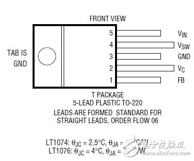采用降压开关稳压器LT1074测试电路设计