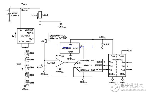 采用AD8212电流监控器电路模块设计