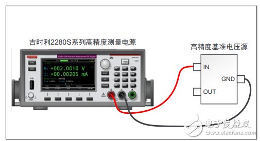 2280S系列高精度测量直流电源与基准电压源待测器件的测试连接