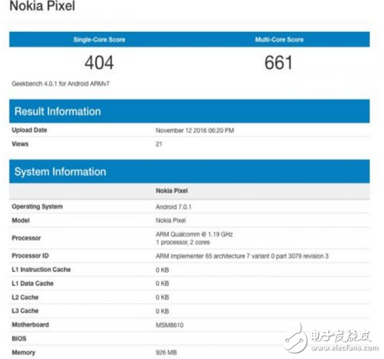 诺基亚入门神机曝光：安卓7.0系统+1GB内存