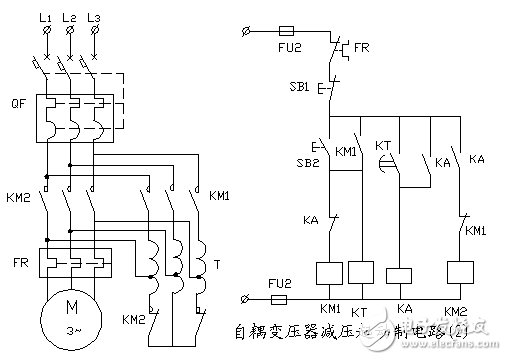 自耦变压器减压起动起动控制电路(2) 