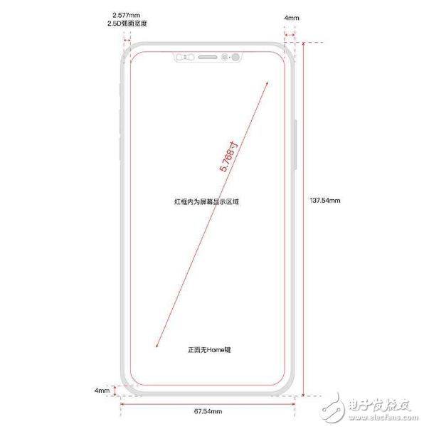 5.8英寸版苹果iPhone8最新设计草图曝光: 4mm