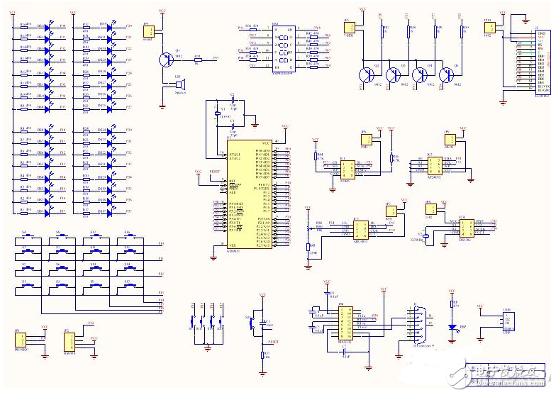51单片机综合开发板电路（原理图+PCB）