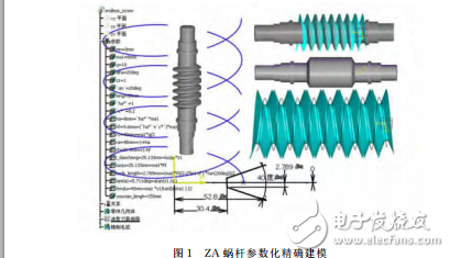 ZA蜗轮蜗杆的主动参数化精确3D数模设计