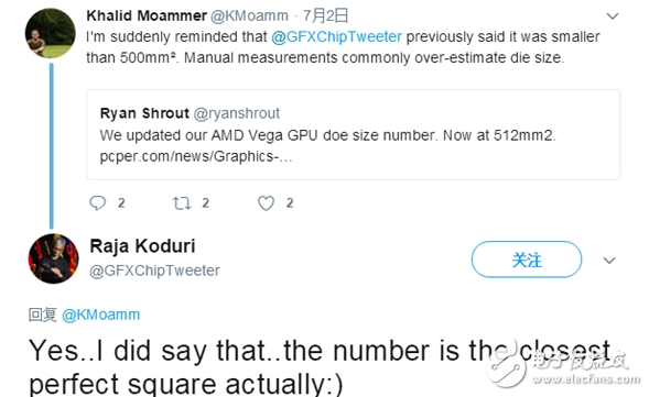 AMD显卡老总确认Vega核心面积 可以称为完美的平方数