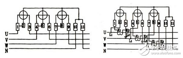单相电表接线图_三相三线电能表接线图_三相4线电表实物接线图