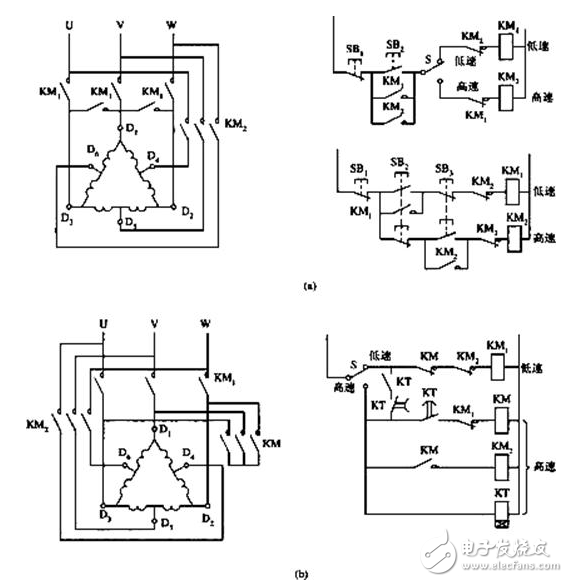高低速双速电机原理图_双速电机调速控制电路