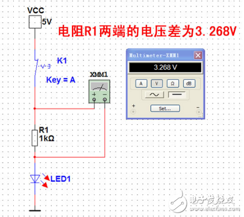 Multisim 11.0 LED手电筒电路设计与仿真