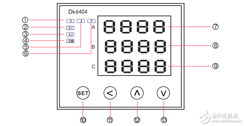 DK6400三相真有效值多功能仪表的简介及参数设置