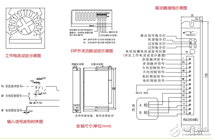 细分型高性能步进驱动器YKA2404MC(D)应用手册