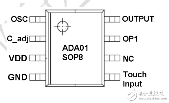 阿达电子ADA01-B单键触摸延时IC用户指南